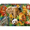 Educa Borras - Puzzle collage de animales salvajes 500 piezas ㅤ