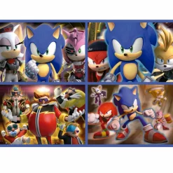 educa borrás - Multi 4 Puzzles Sonic Prime 50+80+100+150 ㅤ