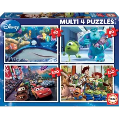 Educa Borrás - Disney Pixar - Pack 4 puzzles progresivos