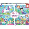 Educa Borrás - Mundo de fantasía - Pack 4 puzzles progresivos
