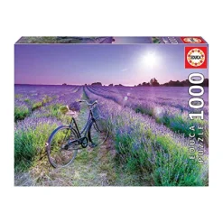 Educa Borrás - Bicicleta en campo de lavanda - Puzzle 1000 piezas