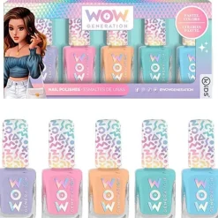 Esmalte de uñas Multicolor Pack de 5 botes Wow Generation ㅤ