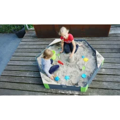 Exit - Arenero de madera Aksent Hexágono 160 x 140 cm