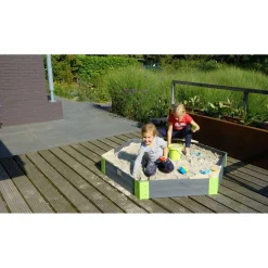 Exit - Arenero de madera Aksent Hexágono 160 x 140 cm