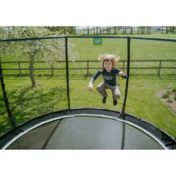 Exit - Cama elástica Allure Premium 366 cm negro