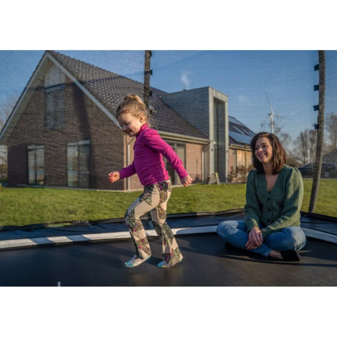 Exit - Cama elástica Allure Premium 244 x 427 cm verde