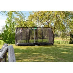 Exit - Cama elástica de suelo Allure Premium 214 x 366 verde