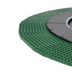 Exit - Cama elástica de suelo Dynamic 305 cm negro con perímetro de seguridad