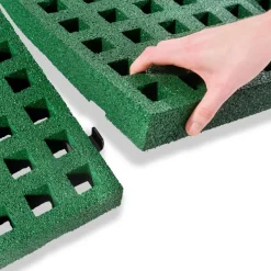 Exit - Cama elástica de suelo Dynamic 305 cm negro con perímetro de seguridad