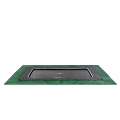 Exit - Cama elástica de suelo Dynamic 275 x 458 cm negro con perímetro de seguridad