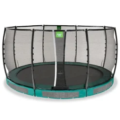 Exit - Cama elástica de suelo Allure Premium 427 cm verde