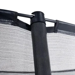 Exit - Cama elástica de suelo Dynamic 275 x 458 cm negro con red de seguridad