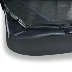 Exit - Cama elástica de suelo Dynamic 275 x 458 cm negro con red de seguridad