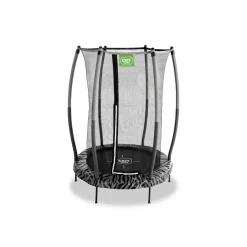 Exit - Cama elástica Junior Tiggy negro/gris con red de seguridad