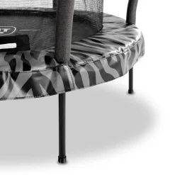 Exit - Cama elástica Junior Tiggy negro/gris con red de seguridad