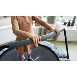 Exit - Cama elástica Junior Tiggy negro/gris con barra de apoyo