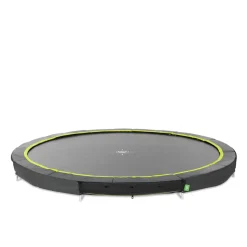 Exit - Cama elástica redonda con acolchado negro 427 cm