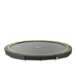 Exit - Cama elástica redonda con acolchado negro 366 cm