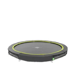 Exit - Cama elástica redonda con acolchado negro 305 cm