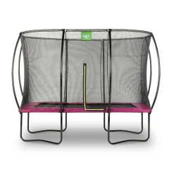 Exit - Cama elástica Silhouette rectangular rosa 214 cm