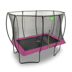Exit - Cama elástica Silhouette rectangular rosa 214 cm