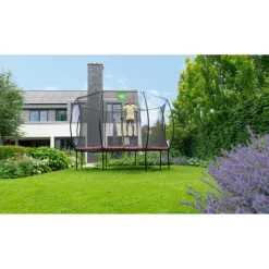 Exit - Cama elástica Silhouette redonda rosa 427 cm