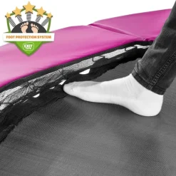 Exit - Cama elástica Silhouette redonda rosa 244 cm