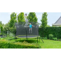 Exit - Cama elástica Silhouette redonda verde 366 cm