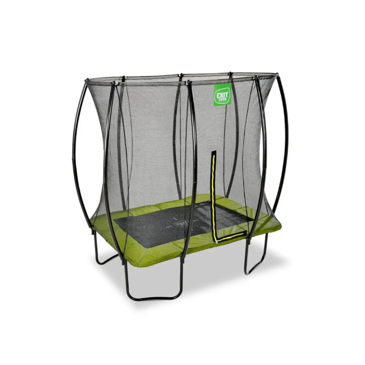 Exit - Cama elástica Silhouette rectangular verde 153 cm