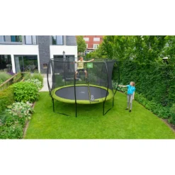 Exit - Cama elástica Silhouette redonda verde 244 cm