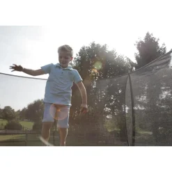 Exit - Cama elástica Silhouette redonda de suelo verde 244 cm