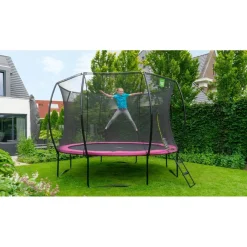 Exit - Cama elástica Silhouette redonda rosa 366 cm