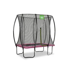 Exit - Cama elástica Silhouette rectangular rosa 153 cm