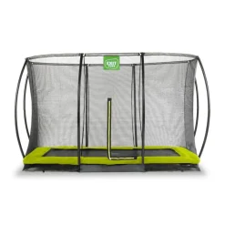 Exit - Cama elástica Silhouette rectangular de suelo verde 214 cm