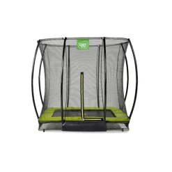 Exit - Cama elástica Silhouette rectangular de suelo verde 153 cm
