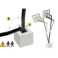 Exit - Canasta de baloncesto Galaxy para suelo