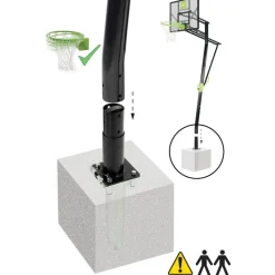Exit - Canasta de baloncesto Galaxy para suelo con aro para mates