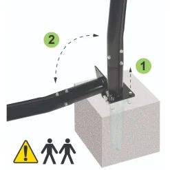 Exit - Canasta de baloncesto Galaxy para suelo con aro para mates