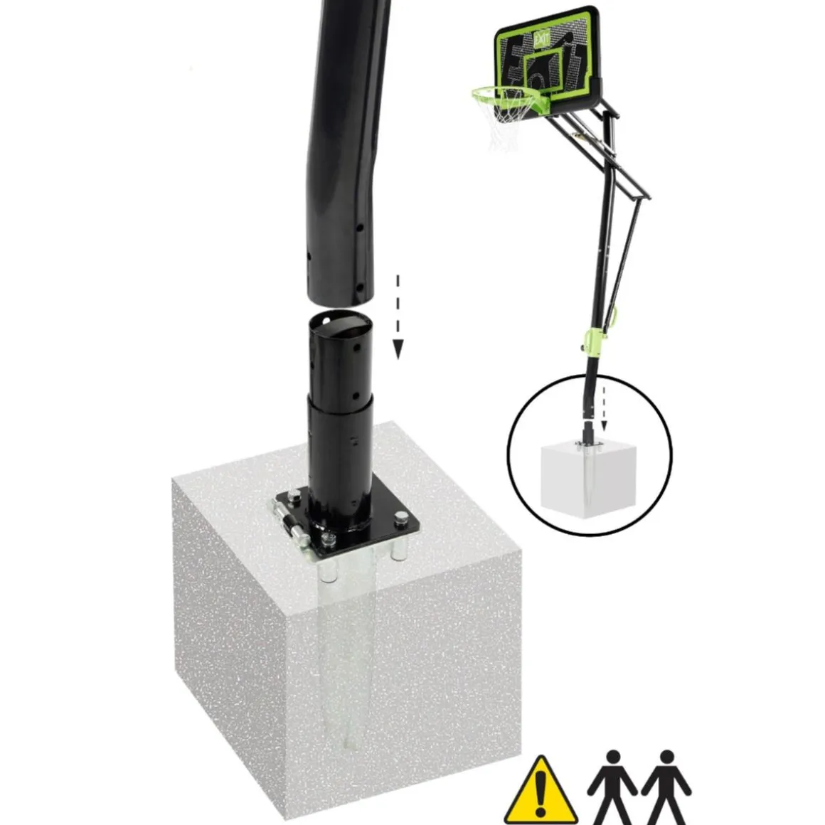 Exit - Canasta de baloncesto Galaxy para suelo