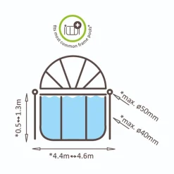EXIT - Cúpula de piscina redonda 450 cm