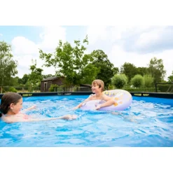 EXIT - Piscina Wood redonda con bomba de filtro 360 cm