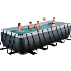 Exit - Piscina Black Leather 540 x 250 x 122 cm con filtro de cartucho
