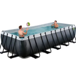 Exit - Piscina Black Leather 540 x 250 x 122 cm con filtro de cartucho