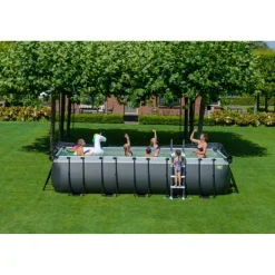 Exit - Piscina Black Leather 540 x 250 x 122 cm con filtro de cartucho