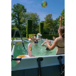 Exit - Piscina Black Leather 540 x 250 x 122 cm con filtro de cartucho