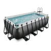 Exit - Piscina Black Leather 400 x 200 x 122 cm con filtro de cartucho