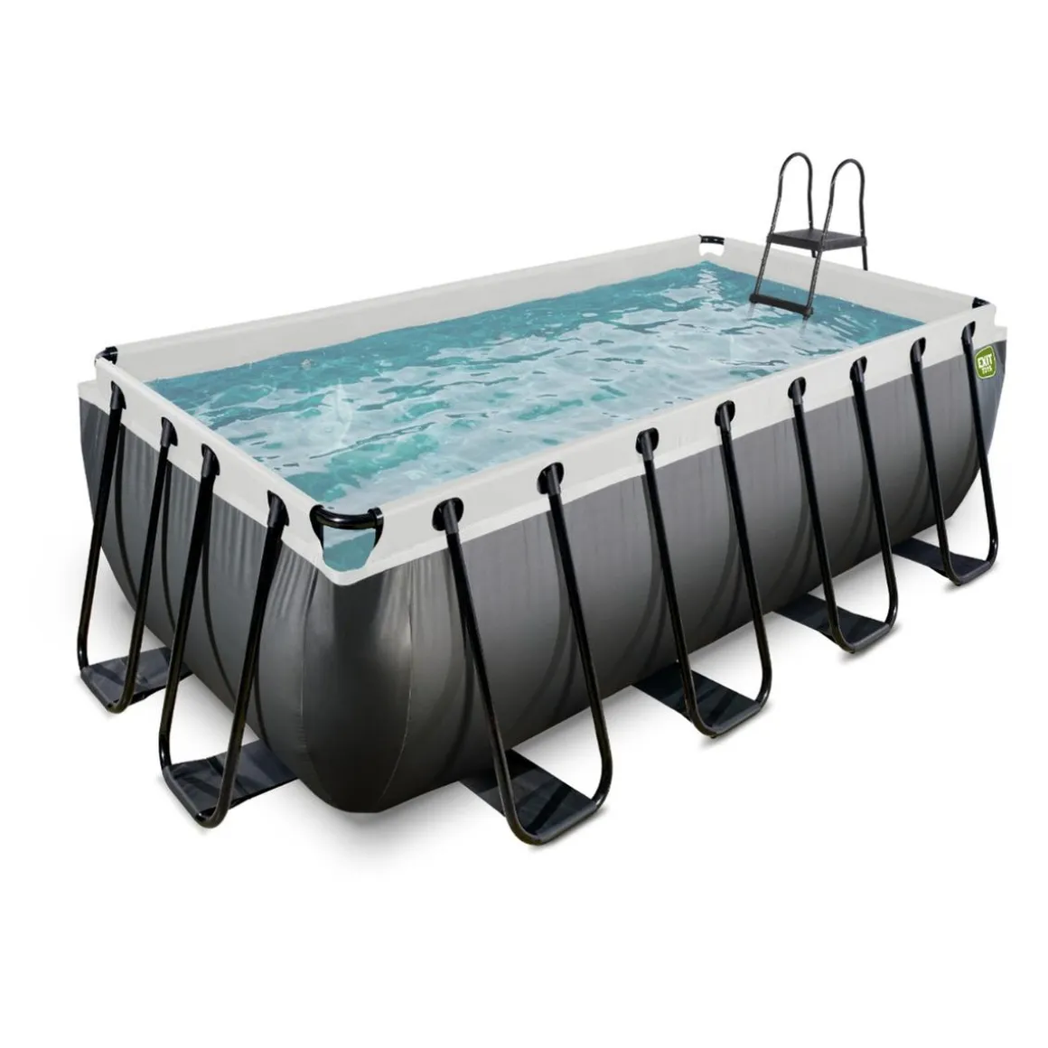 Exit - Piscina Black Leather 400 x 200 x 122 cm con filtro de arena