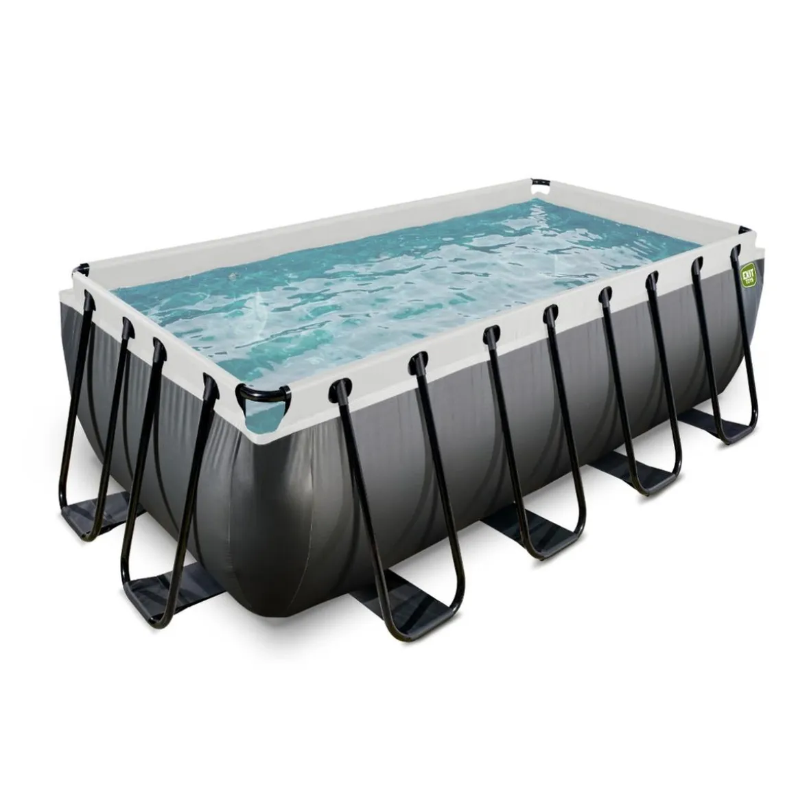 Exit - Piscina Black Leather 400 x 200 x 122 cm con filtro de arena