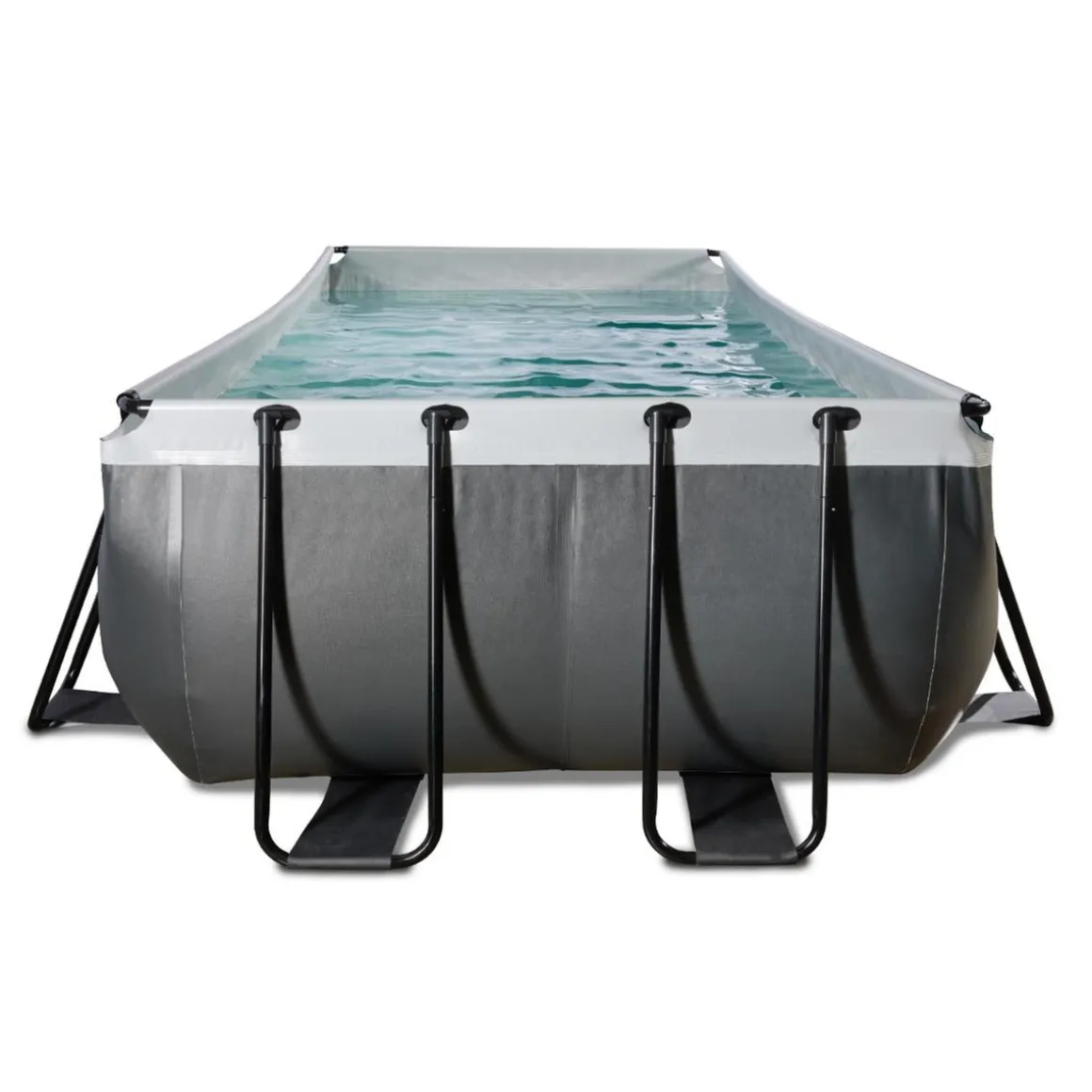 Exit - Piscina Black Leather 400 x 200 x 122 cm con filtro de arena