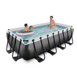 EXIT - Piscina de cuero rectangular con bomba de filtro 400 x 200 x 100 cm